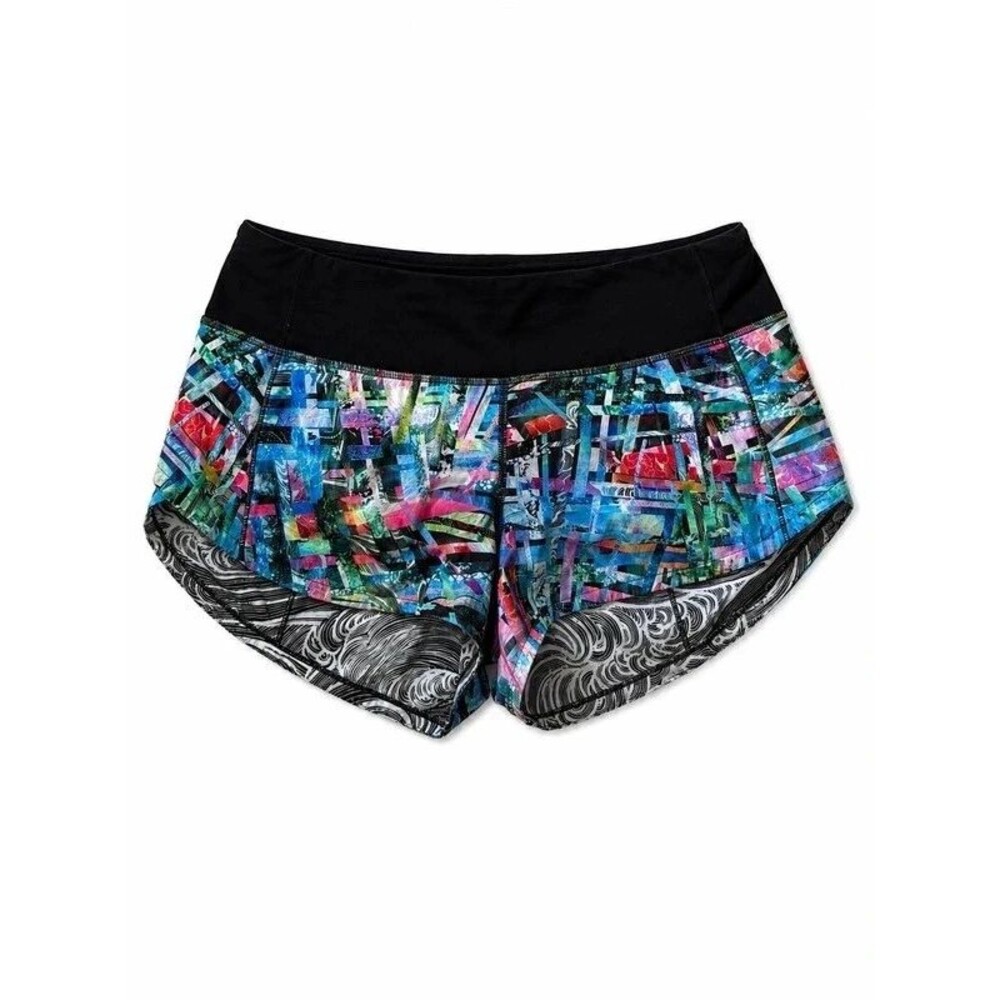 Lululemon SeaWheeze Speed Up Shorts Multicolor Black Rare Special Edition